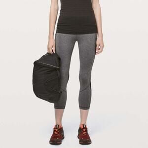 Lululemon Heathered Black 22" Pace Rival Crop Leggings 6